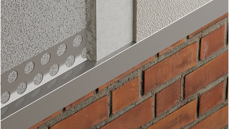 Putzprofile Metall an einer Wand